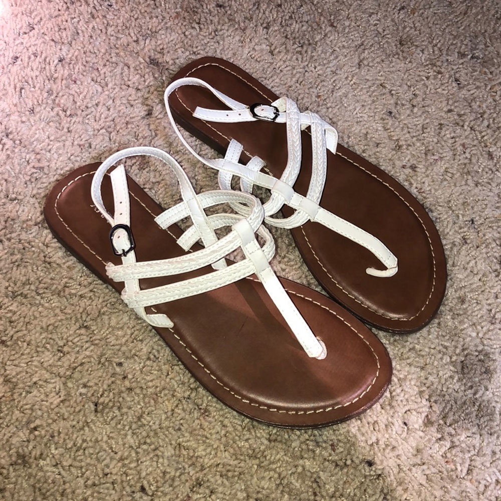 White sandals